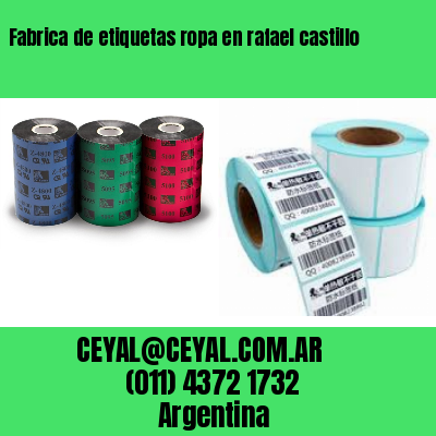 Fabrica de etiquetas ropa en rafael castillo