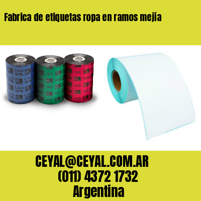 Fabrica de etiquetas ropa en ramos mejía