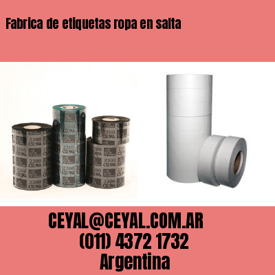 Fabrica de etiquetas ropa en salta