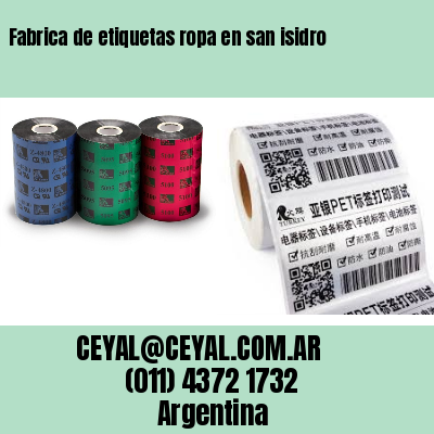 Fabrica de etiquetas ropa en san isidro