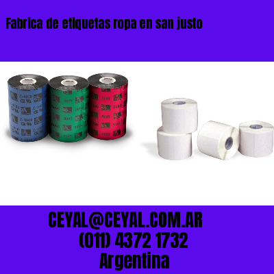 Fabrica de etiquetas ropa en san justo