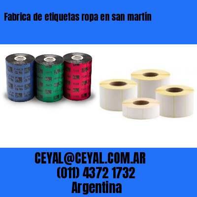 Fabrica de etiquetas ropa en san martín