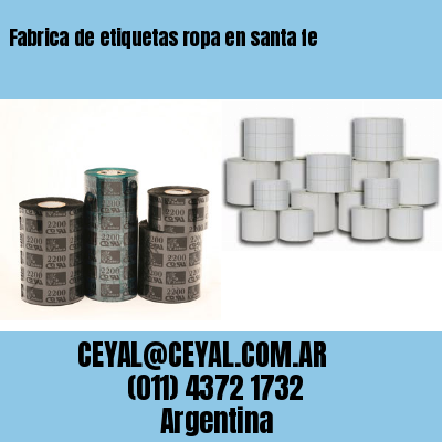 Fabrica de etiquetas ropa en santa fe