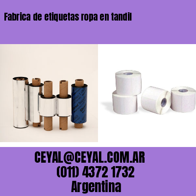 Fabrica de etiquetas ropa en tandil