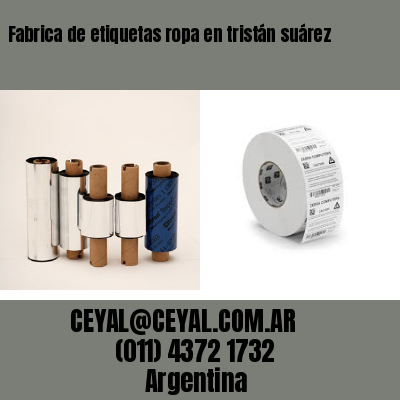 Fabrica de etiquetas ropa en tristán suárez