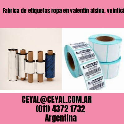Fabrica de etiquetas ropa en valentin alsina. veinticinco de mayo