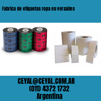Fabrica de etiquetas ropa en versalles