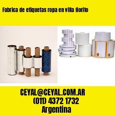 Fabrica de etiquetas ropa en villa fiorito