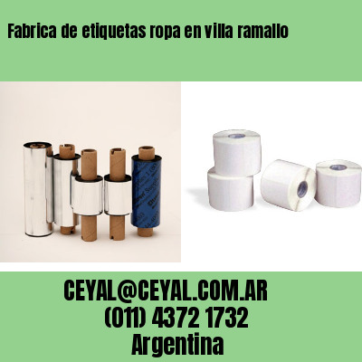 Fabrica de etiquetas ropa en villa ramallo