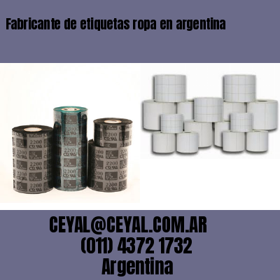 Fabricante de etiquetas ropa en argentina