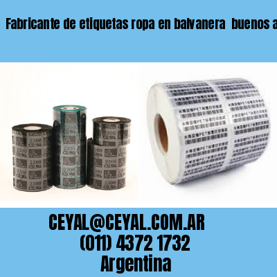 Fabricante de etiquetas ropa en balvanera  buenos aires