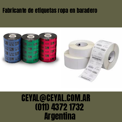 Fabricante de etiquetas ropa en baradero