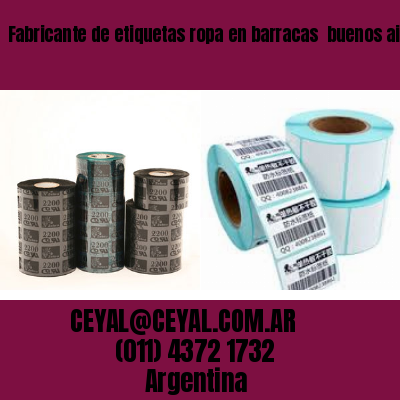Fabricante de etiquetas ropa en barracas  buenos aires