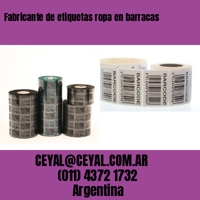 Fabricante de etiquetas ropa en barracas