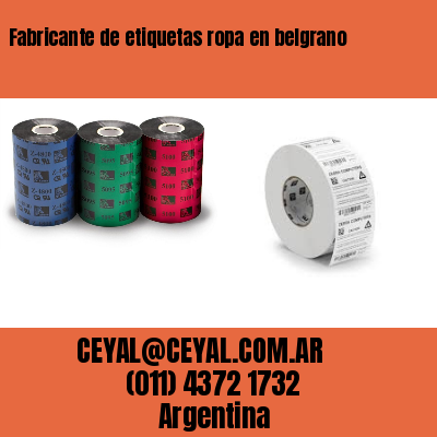 Fabricante de etiquetas ropa en belgrano