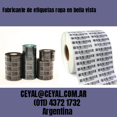 Fabricante de etiquetas ropa en bella vista