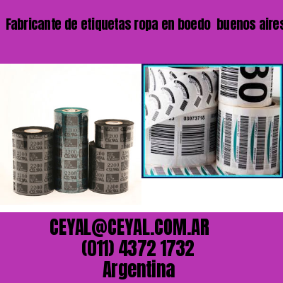 Fabricante de etiquetas ropa en boedo  buenos aires