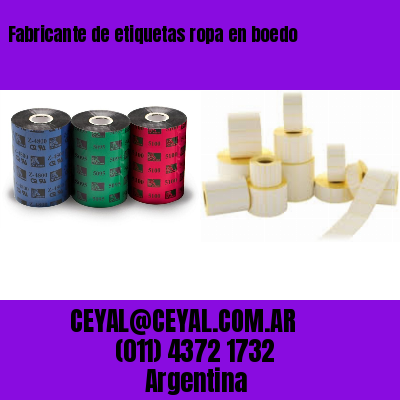 Fabricante de etiquetas ropa en boedo