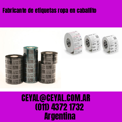 Fabricante de etiquetas ropa en caballito