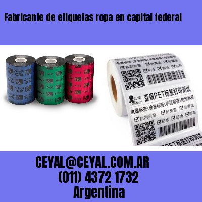 Fabricante de etiquetas ropa en capital federal