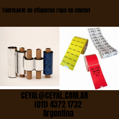 Fabricante de etiquetas ropa en chubut