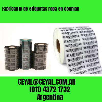 Fabricante de etiquetas ropa en coghlan