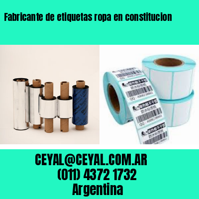 Fabricante de etiquetas ropa en constitucion