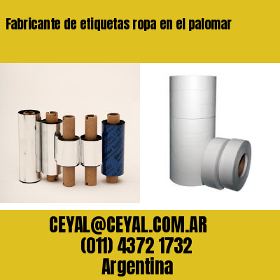 Fabricante de etiquetas ropa en el palomar