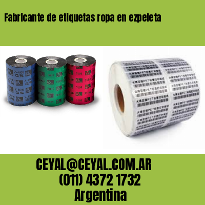Fabricante de etiquetas ropa en ezpeleta