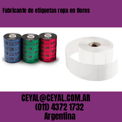 Fabricante de etiquetas ropa en flores