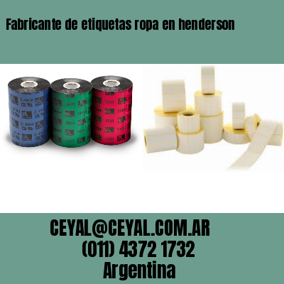 Fabricante de etiquetas ropa en henderson