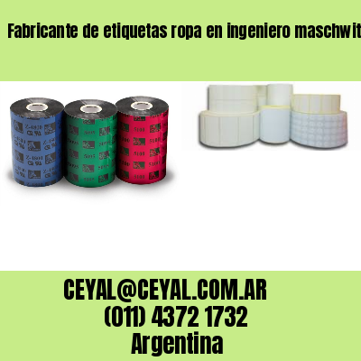 Fabricante de etiquetas ropa en ingeniero maschwitz