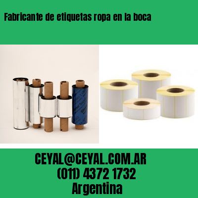 Fabricante de etiquetas ropa en la boca