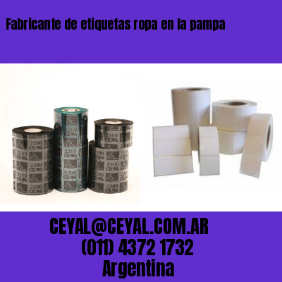 Fabricante de etiquetas ropa en la pampa