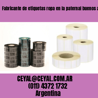 Fabricante de etiquetas ropa en la paternal buenos aires