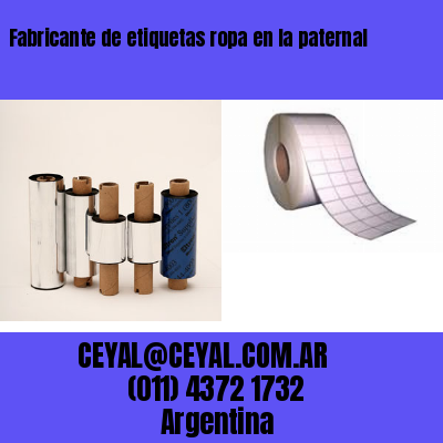 Fabricante de etiquetas ropa en la paternal