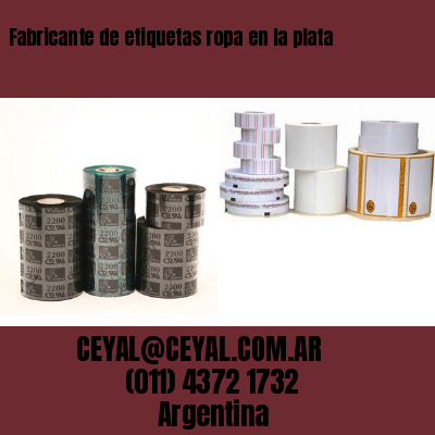 Fabricante de etiquetas ropa en la plata