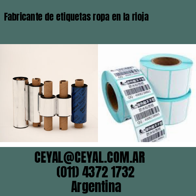 Fabricante de etiquetas ropa en la rioja