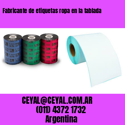Fabricante de etiquetas ropa en la tablada