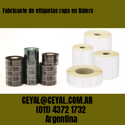 Fabricante de etiquetas ropa en liniers