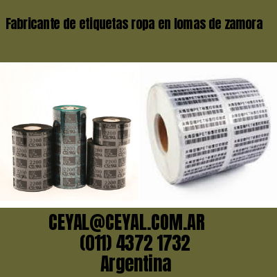 Fabricante de etiquetas ropa en lomas de zamora