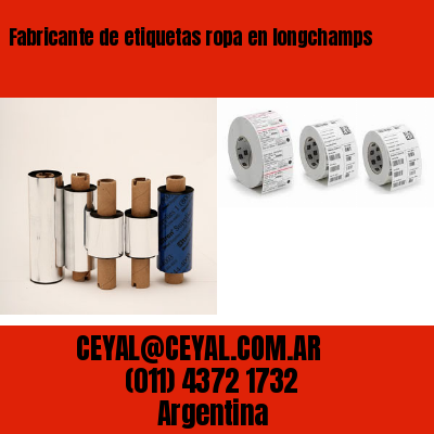 Fabricante de etiquetas ropa en longchamps