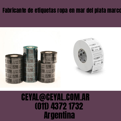 Fabricante de etiquetas ropa en mar del plata marcos paz