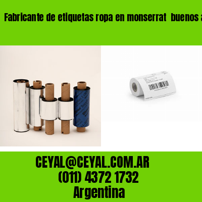 Fabricante de etiquetas ropa en monserrat  buenos aires