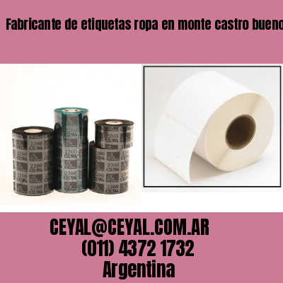 Fabricante de etiquetas ropa en monte castro buenos aires