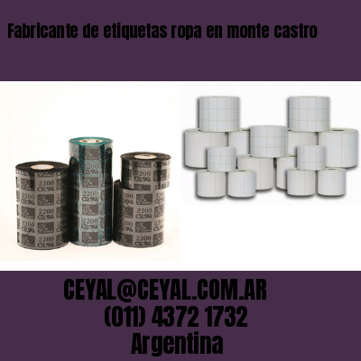 Fabricante de etiquetas ropa en monte castro
