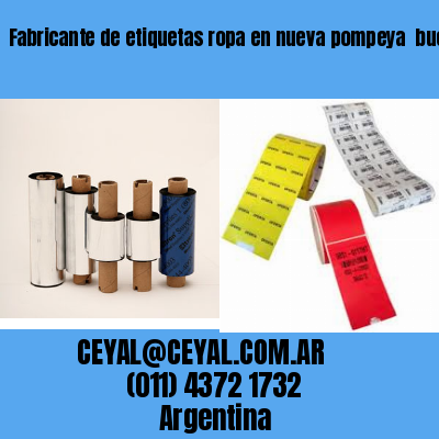 Fabricante de etiquetas ropa en nueva pompeya  buenos aires