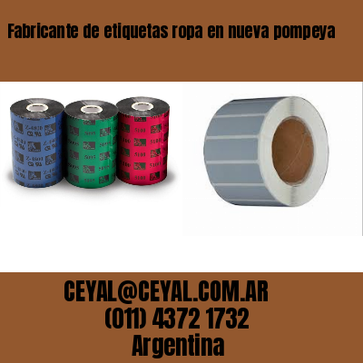 Fabricante de etiquetas ropa en nueva pompeya