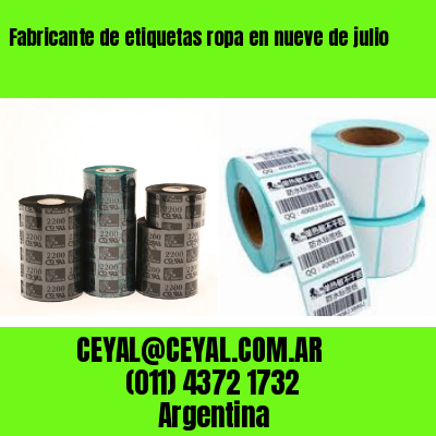 Fabricante de etiquetas ropa en nueve de julio