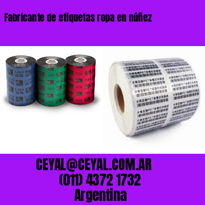 Fabricante de etiquetas ropa en núñez